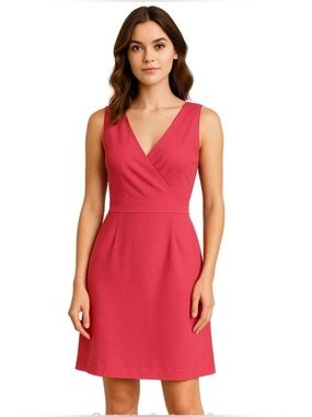 Feminine Summer GAP Sleeveless V-Neck Pink Midi Dress
